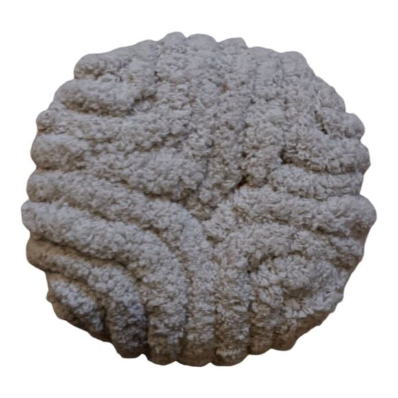 Chenille Pumpkin Halloween Fall Thanksgiving Decor Centerpiece Cozy Grey Twine - Picture 4 of 7